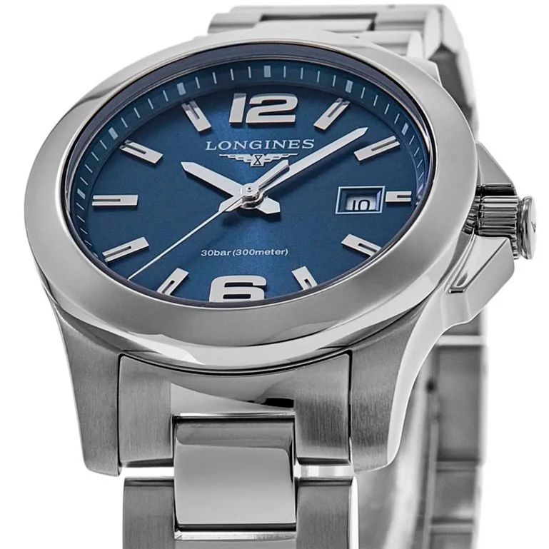 Longines Ladies L3.376.4.96.6 Conquest Blue Dial Watch - Image 2