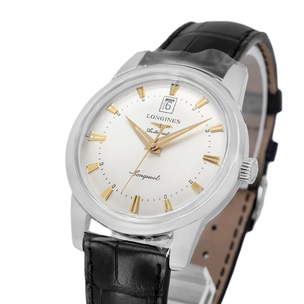 Longines Men's L1.645.4.75.4 Heritage Silver Dial Automatic - Image 10