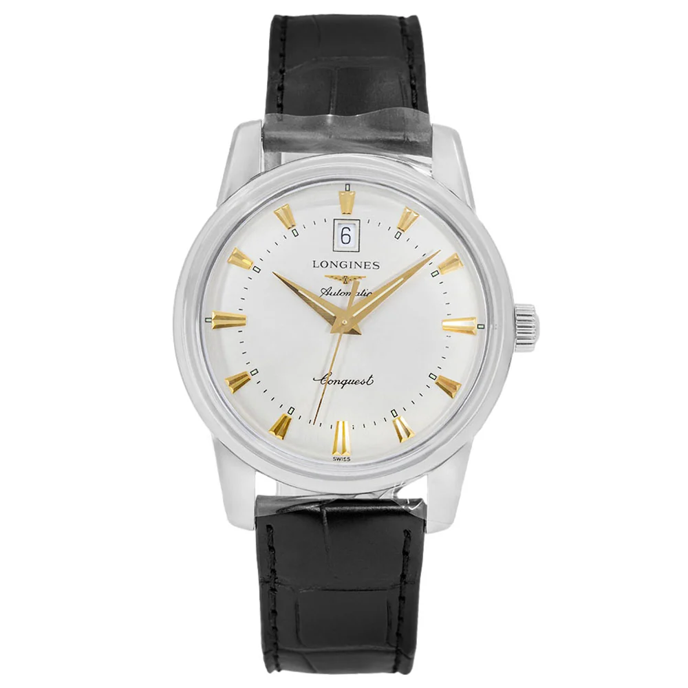 Longines Men's L1.645.4.75.4 Heritage Silver Dial Automatic - Image 3