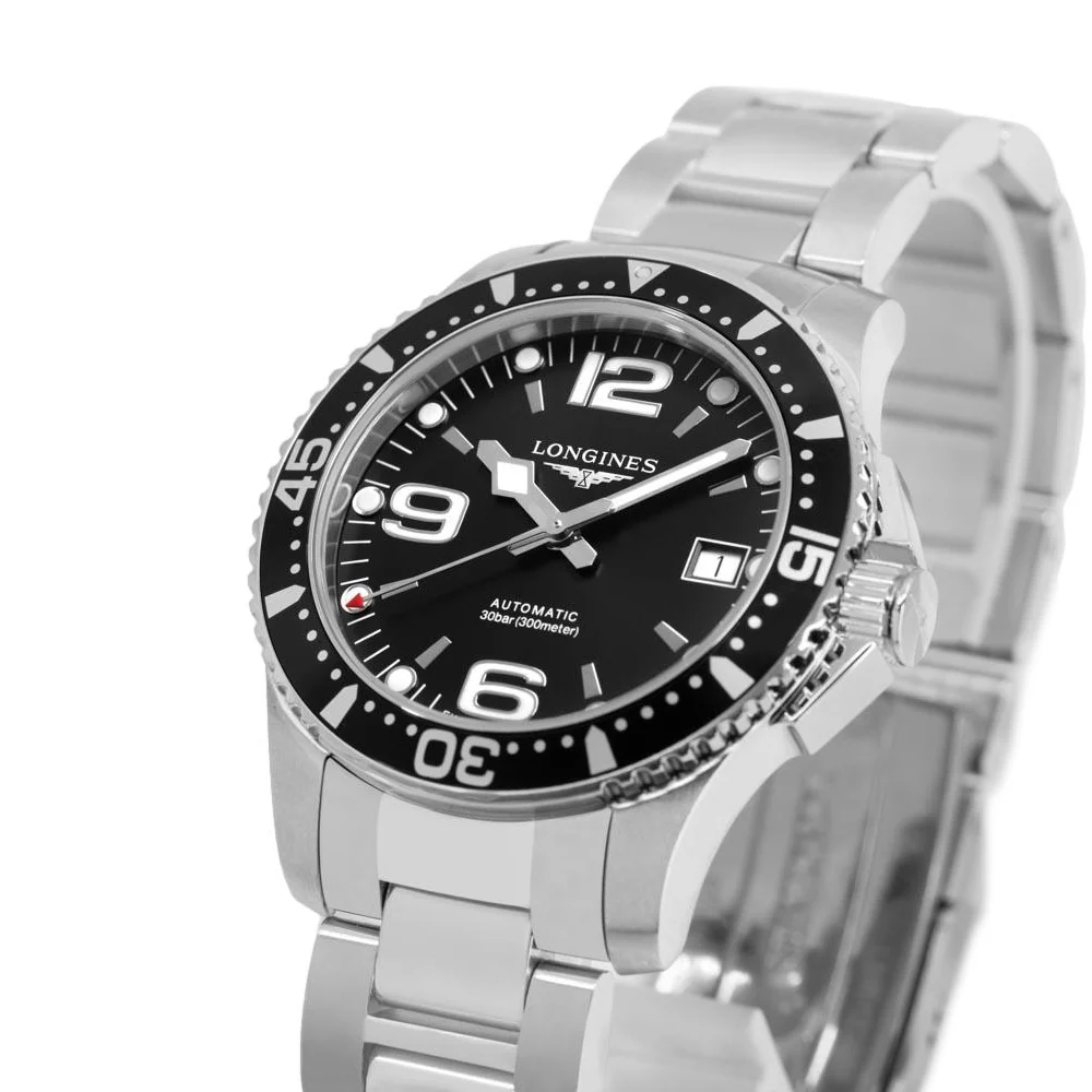 Longines Men's L3.741.4.56.6 HydroConqest Black Dial  Watch - Image 10