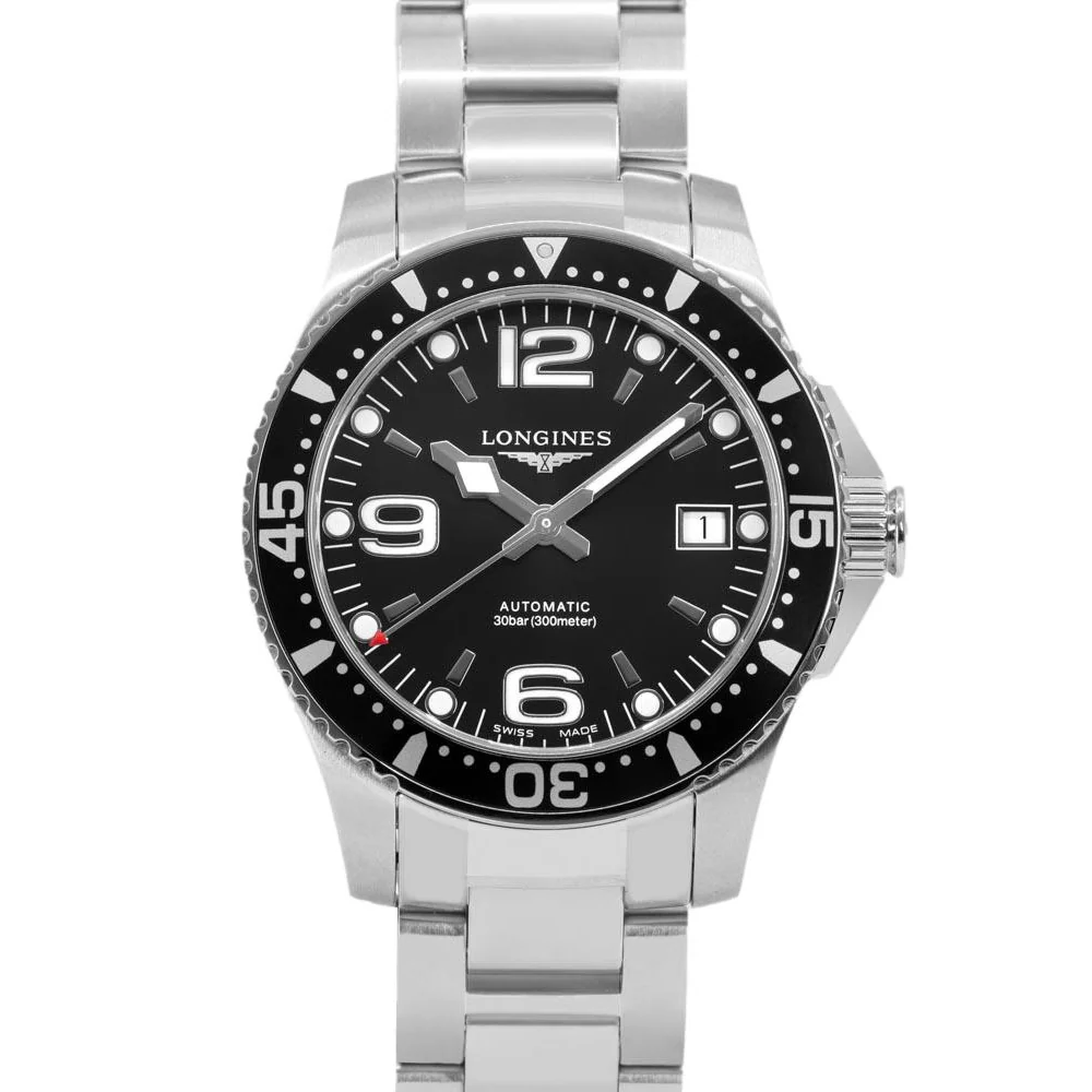 Longines Men's L3.741.4.56.6 HydroConqest Black Dial  Watch - Image 2