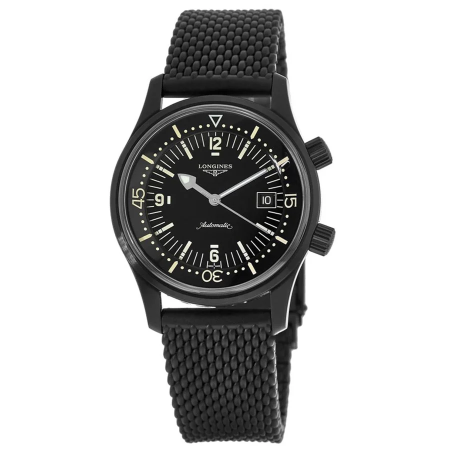 Longines Men's L3.774.2.50.9 Legend Diver Black Watch