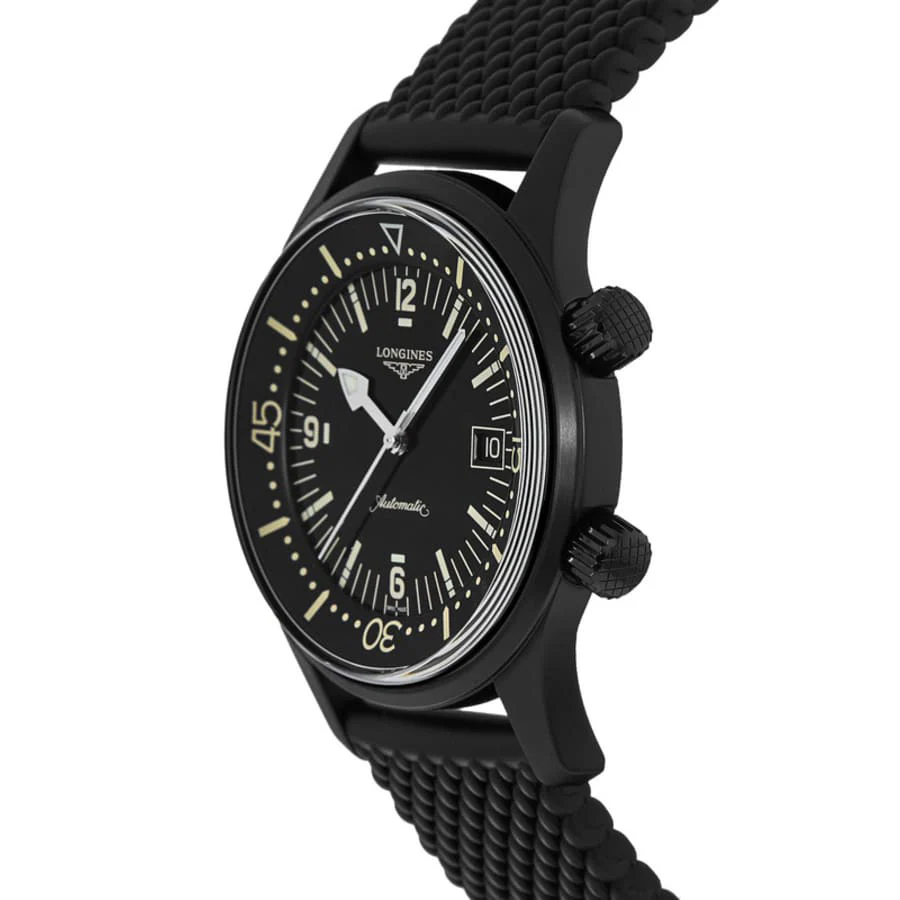 Longines Men's L3.774.2.50.9 Legend Diver Black Watch - Image 2