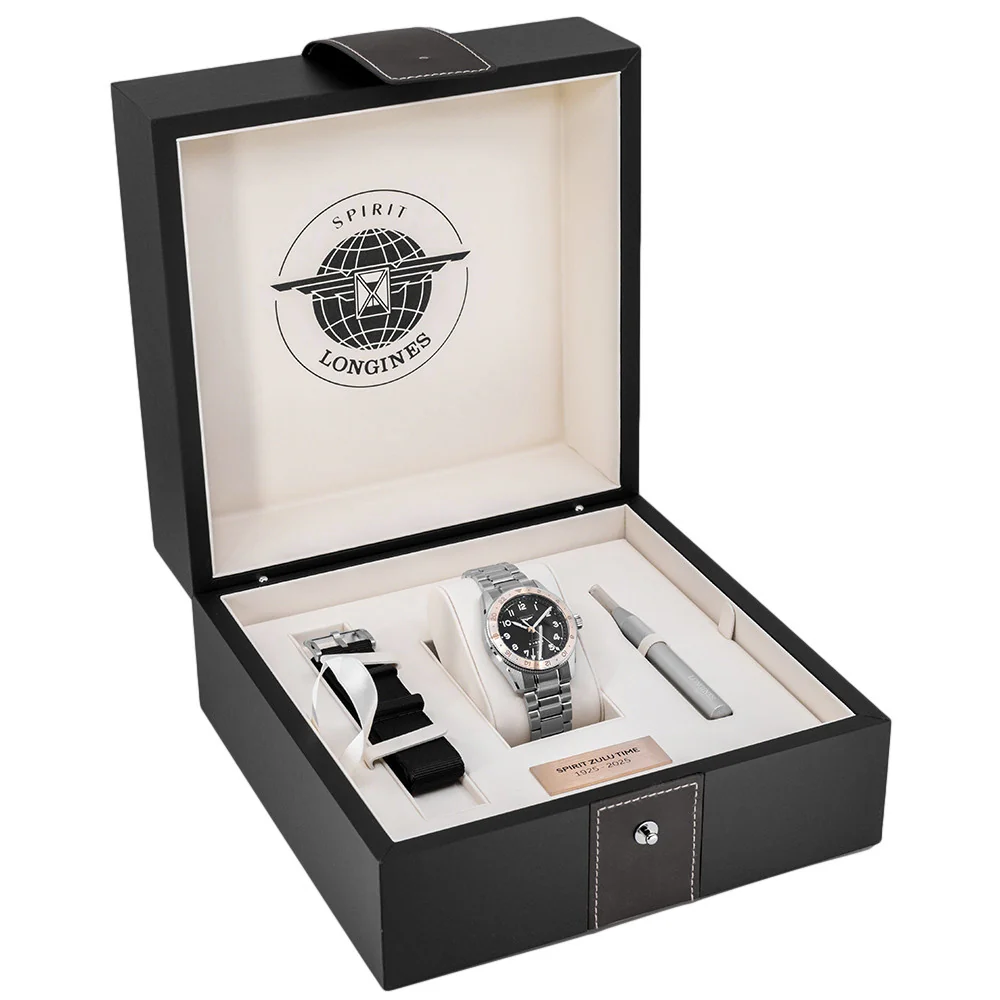 Longines Men's L3.803.5.53.6 Spirit Zulu Time 1925 39mm Auto - Image 10