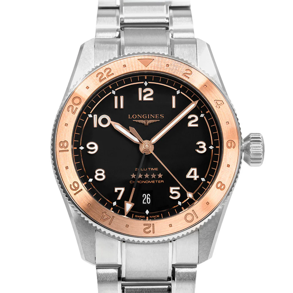 Longines Men's L3.803.5.53.6 Spirit Zulu Time 1925 39mm Auto - Image 3