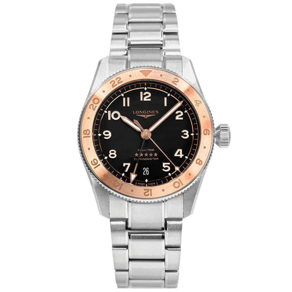 Longines Men's L3.803.5.53.6 Spirit Zulu Time 1925 39mm Auto - Image 4