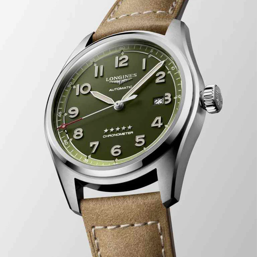 Longines Men's L3.811.4.03.2 Spirit Green Dial COSC Watch - Image 2