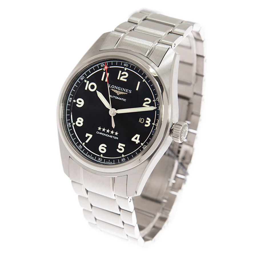 Longines Men's L3.811.4.53.6 Spirit Black Dial COSC Watch - Image 2