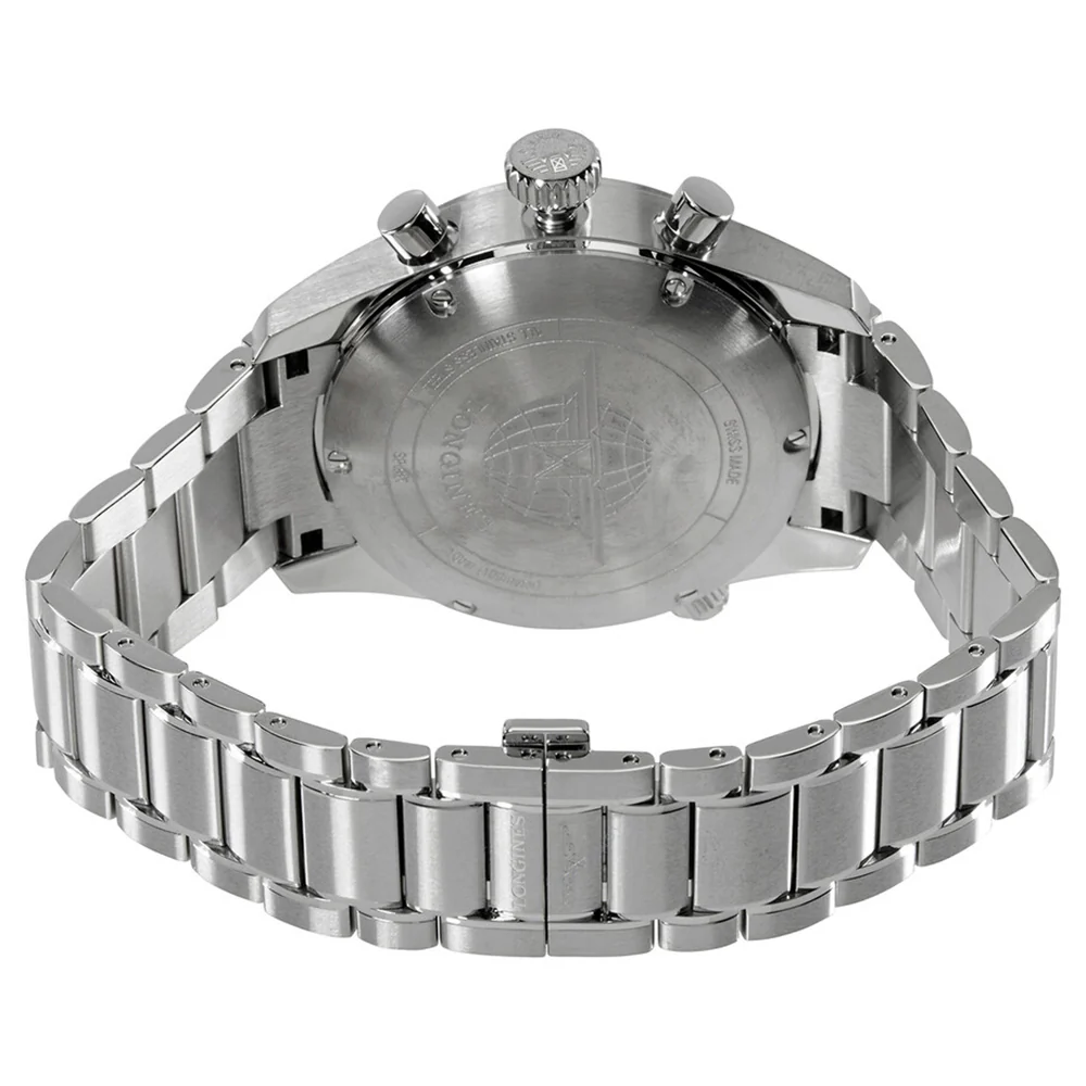 Longines Men's L3.820.4.53.6 Spirit Black Dial Chrono Watch - Image 3