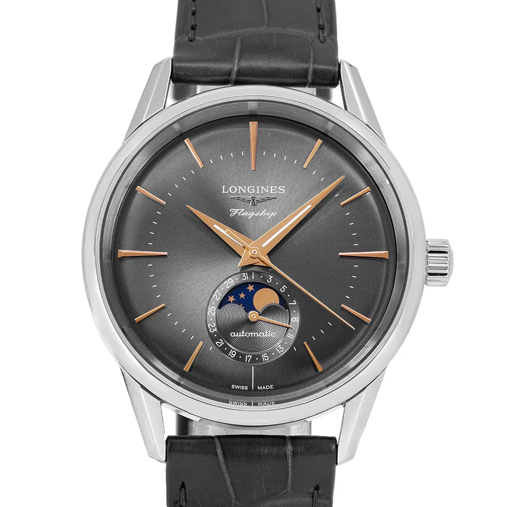 Longines Men's watch/Unisex L4.815.4.52.2 Flagship Heritage Moonphase Auto - Image 2