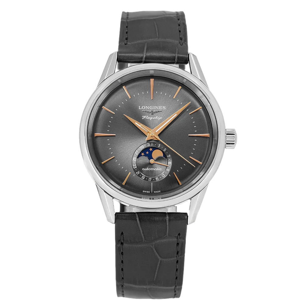 Longines Men's watch/Unisex L4.815.4.52.2 Flagship Heritage Moonphase Auto - Image 3