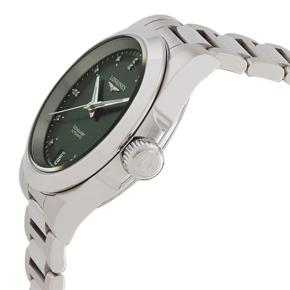 Longines Women's L3.430.4.07.6 Conquest 34mm Green Dial Auto - Image 2
