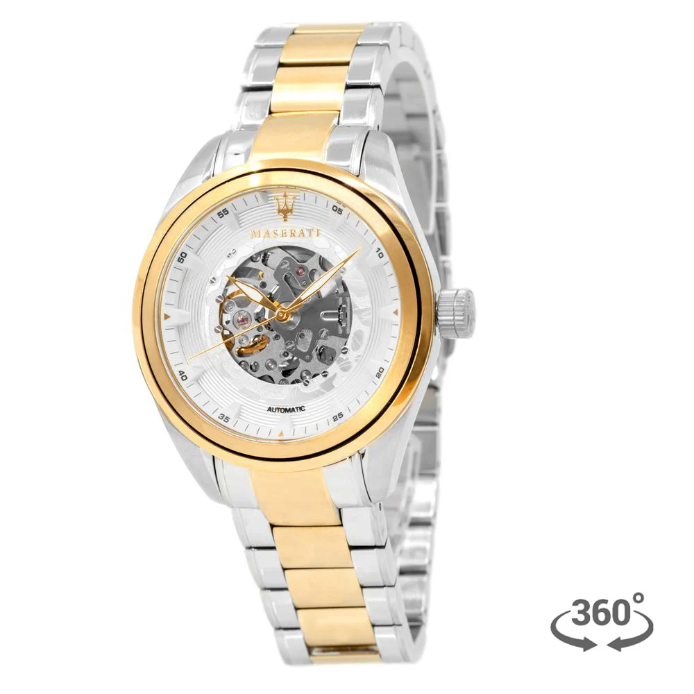 Maserati Men's R8823112004 Traguardo Skeleton Dial Watch