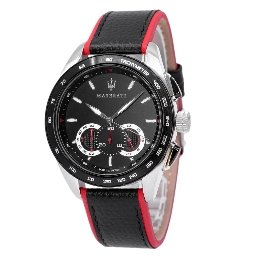 Maserati Men's R8871612028 Traguardo Black Dial Watch