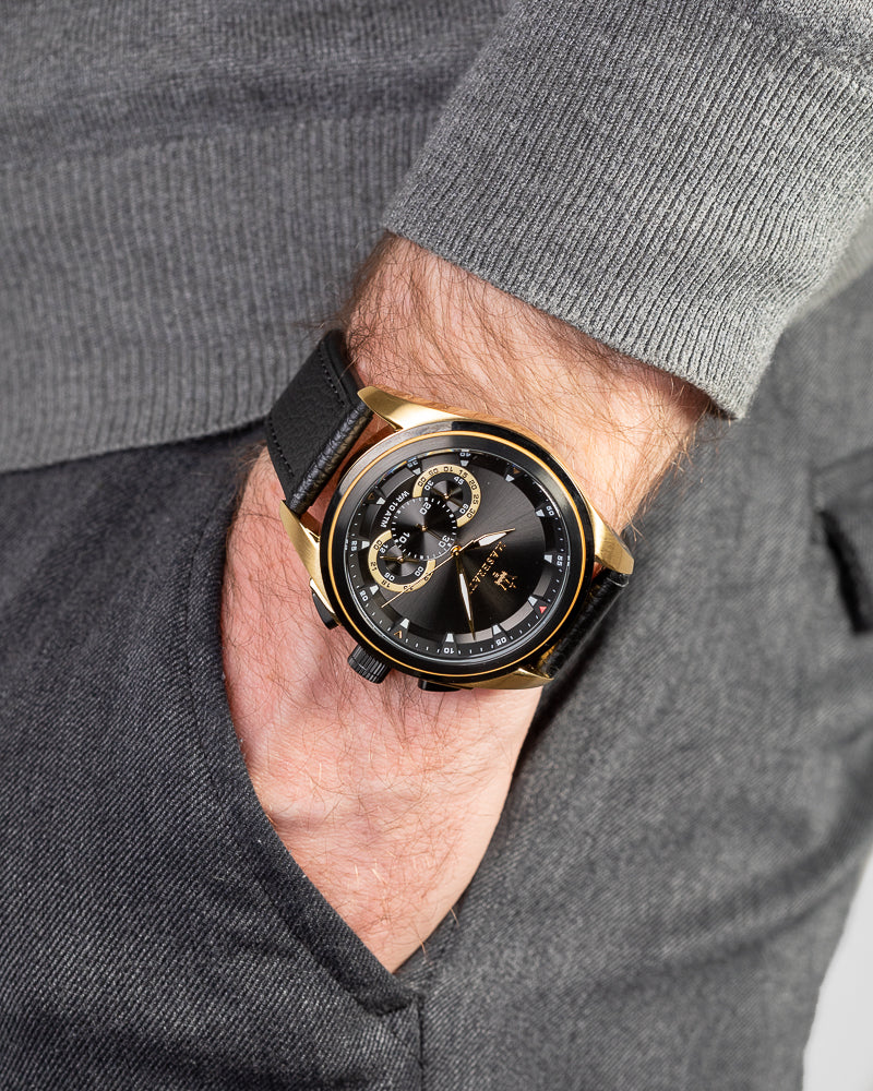 Maserati Men's R8871612033 Traguardo Black Dial PVD Watch - Image 9