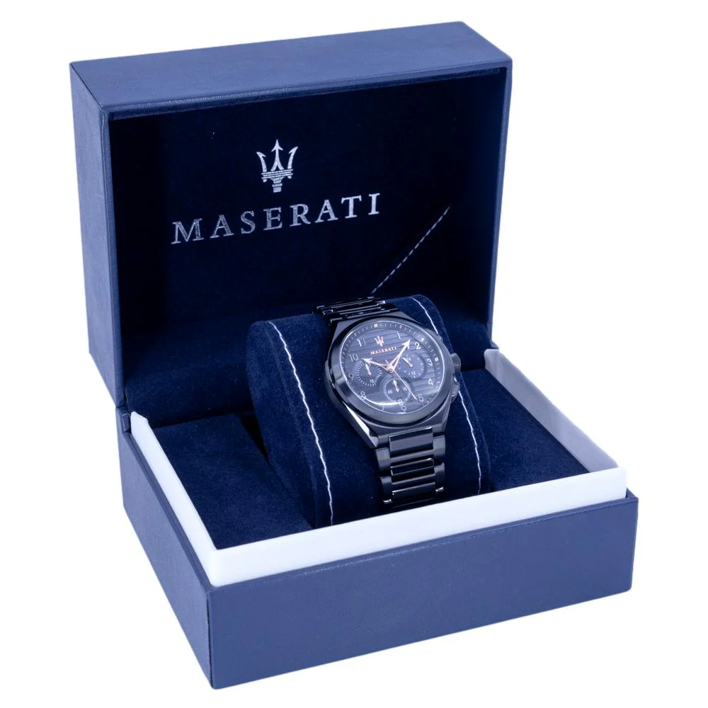 Maserati Men's R8873639003 Triconic Black Steel Watch - Image 10