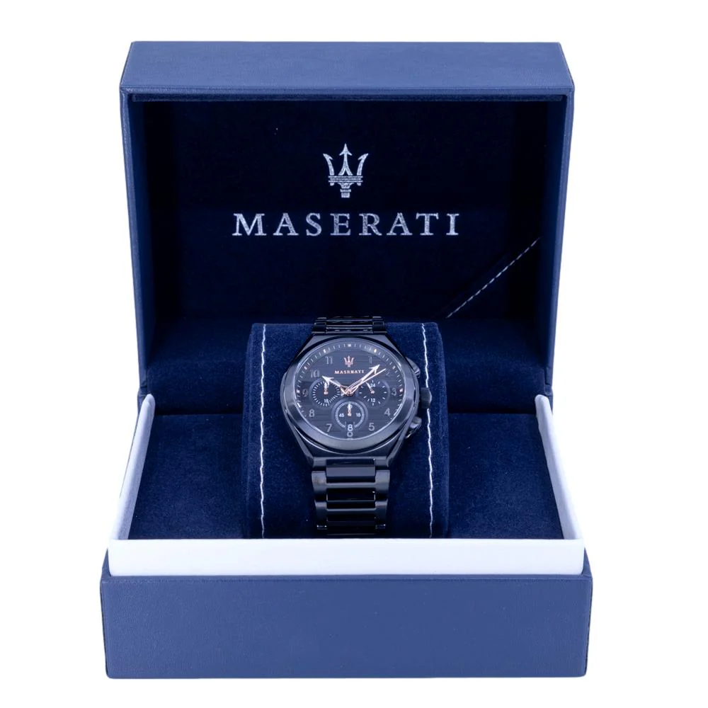Maserati Men's R8873639003 Triconic Black Steel Watch - Image 9