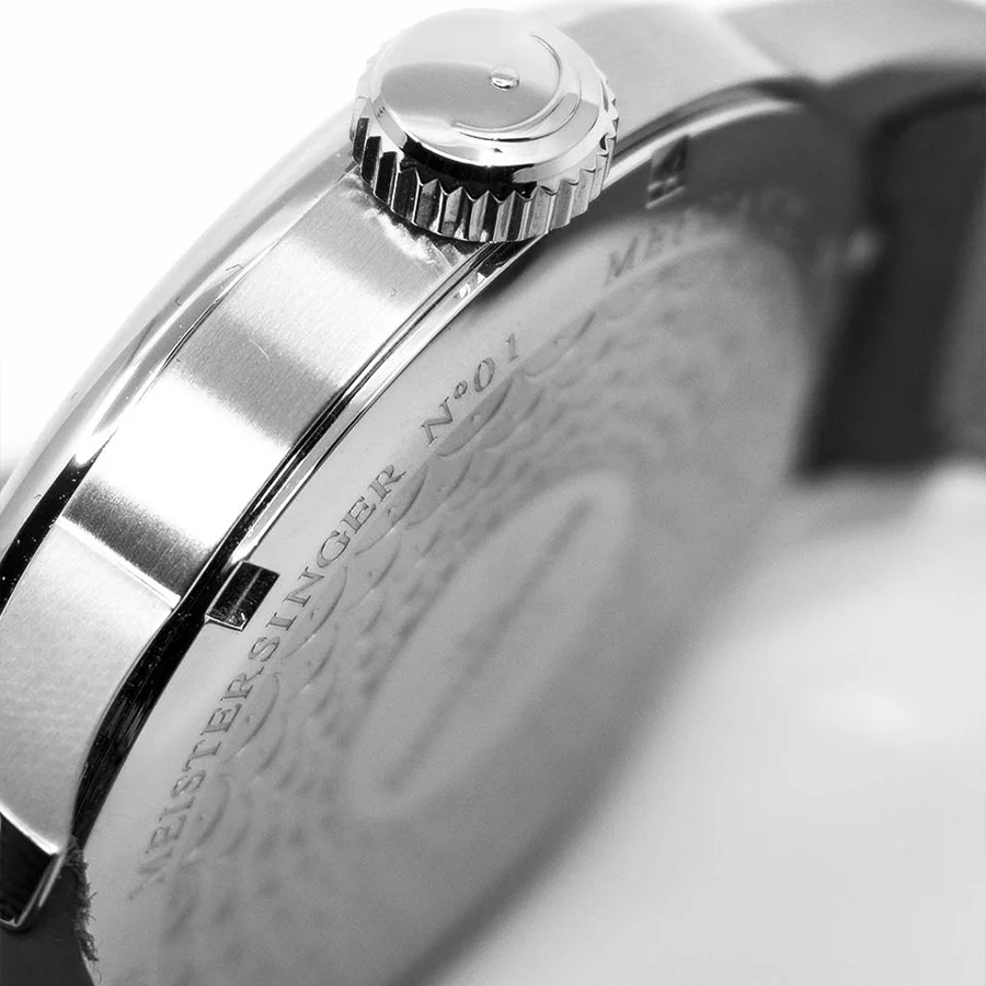 MeisterSinger Men's AM3301 N.01 White Dial Watch - Image 7