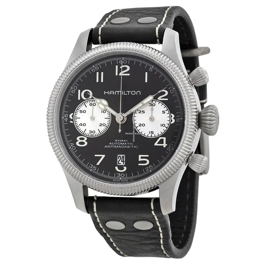 Men's H60416533 Khaki Field Pioneer Auto Chrono Watch - Image 2