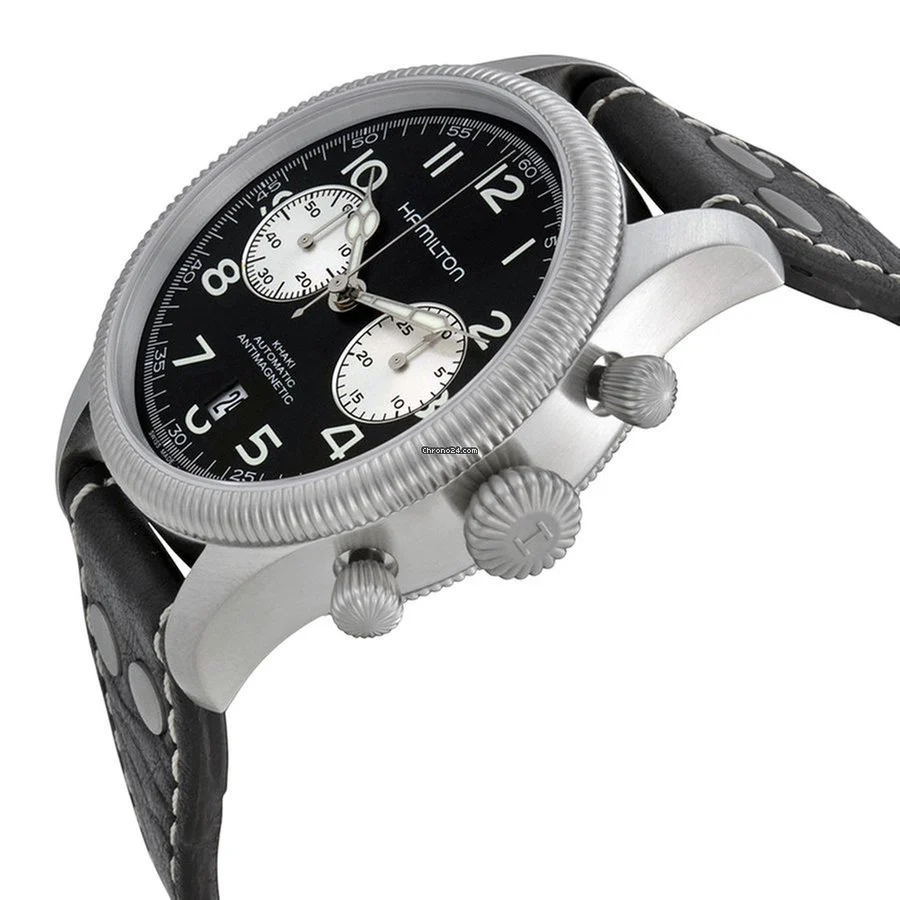 Men's H60416533 Khaki Field Pioneer Auto Chrono Watch - Image 5