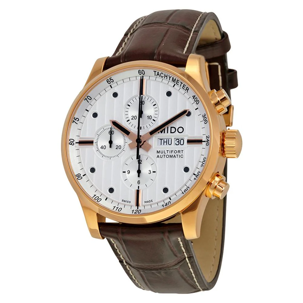 Mido Men's M005.614.36.031.00 Multifort Silvered Dial Watch - Image 4