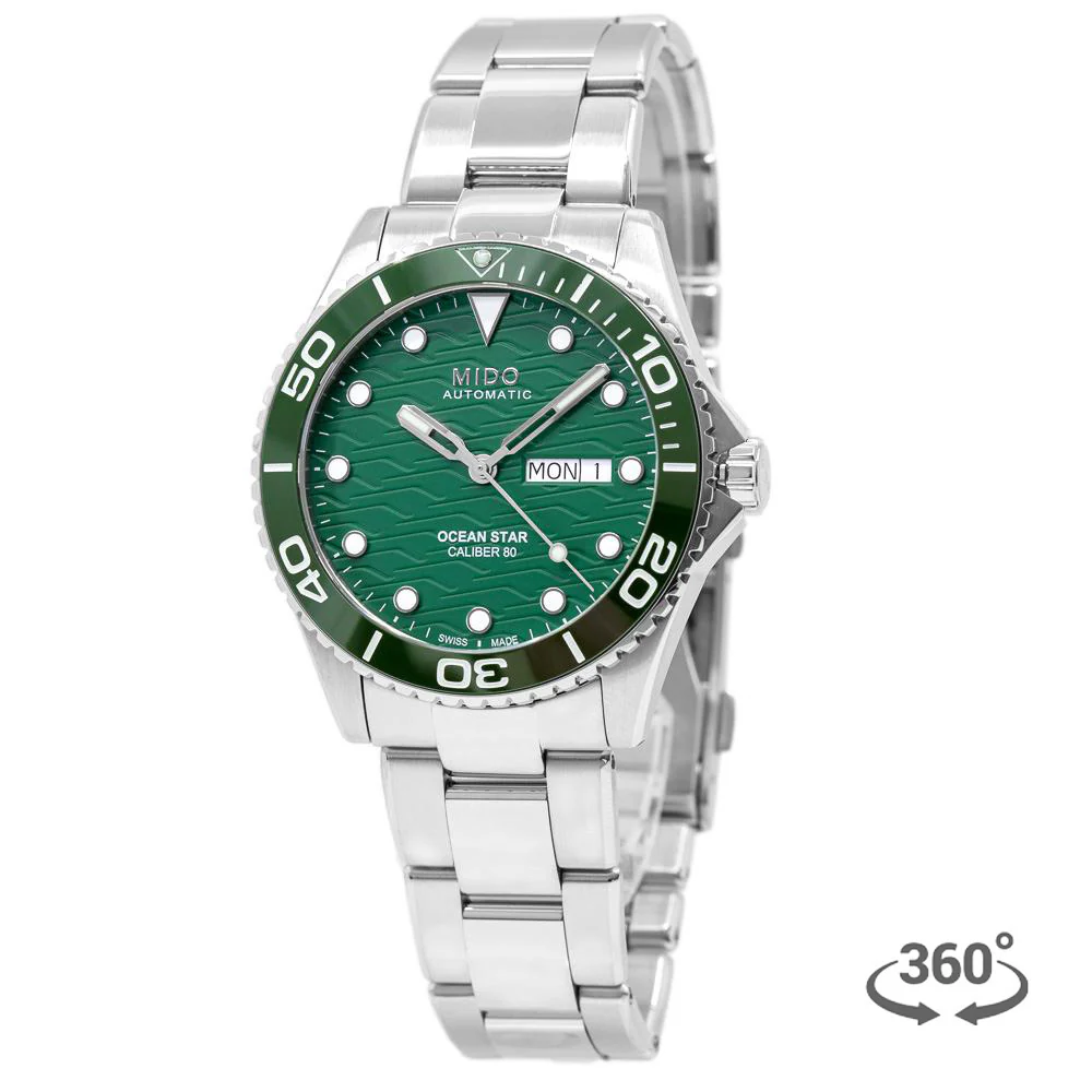 Mido Men's M042.430.11.091.00 Ocean Star Green Dial Watch