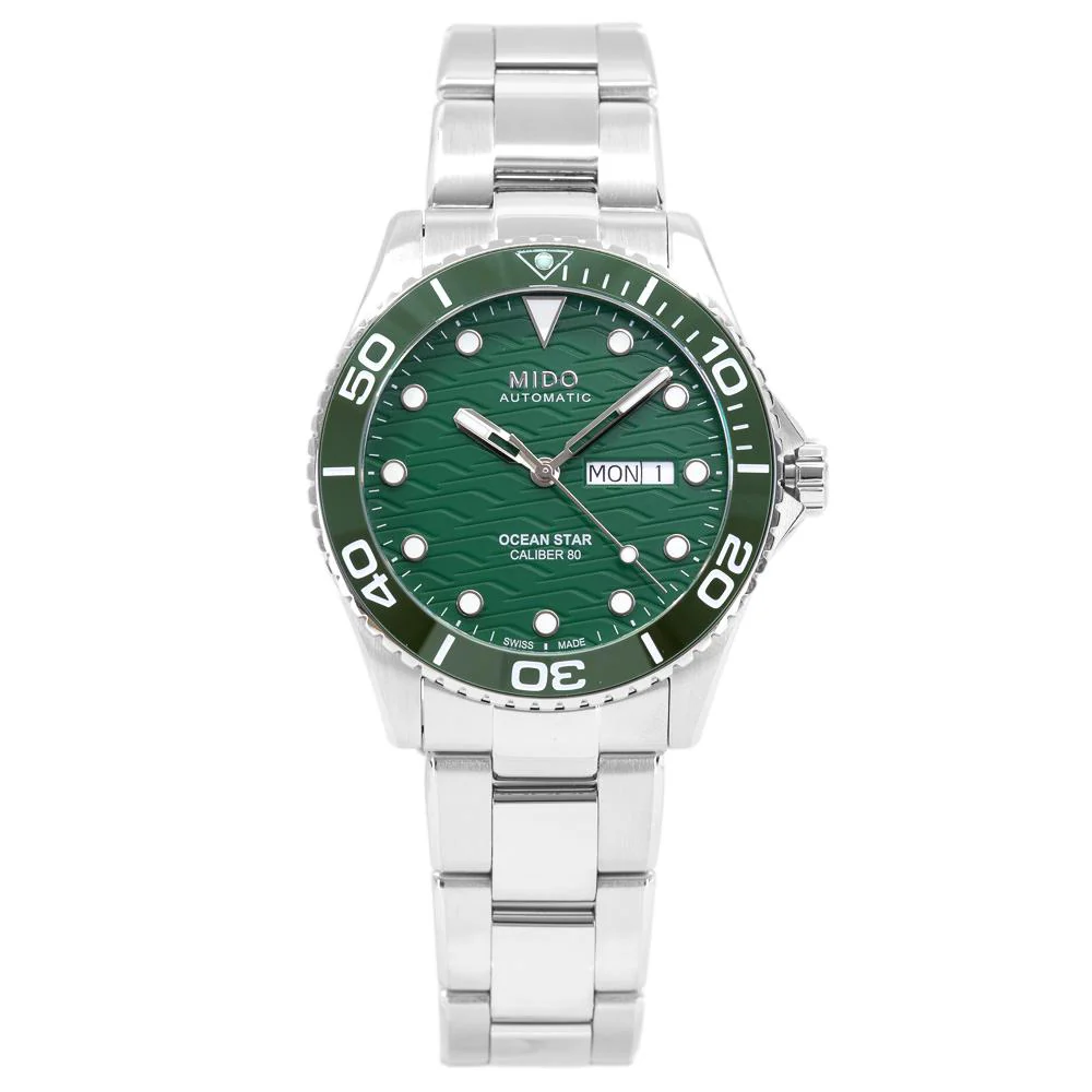 Mido Men's M042.430.11.091.00 Ocean Star Green Dial Watch - Image 3
