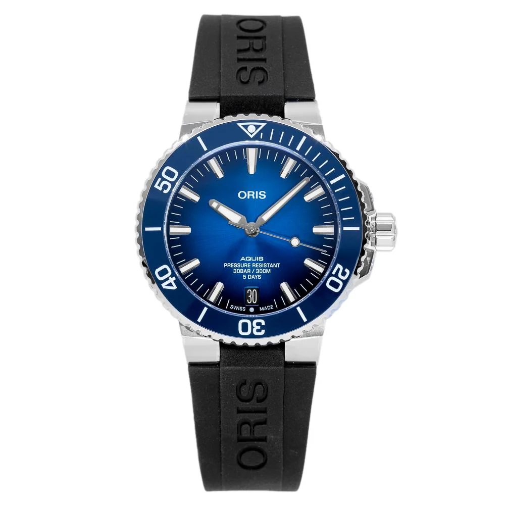 Oris 01 400 7763 4135-07 4 24 74EB Aquis Blue Dial Watch - Image 2