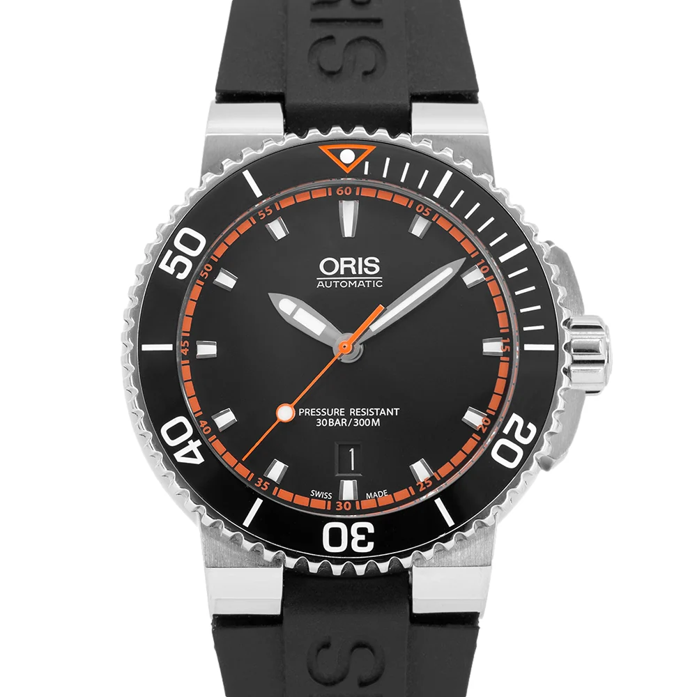 Oris 01 733 7653 4128-07 4 26 34EB Aquis Date Black Diall - Image 2