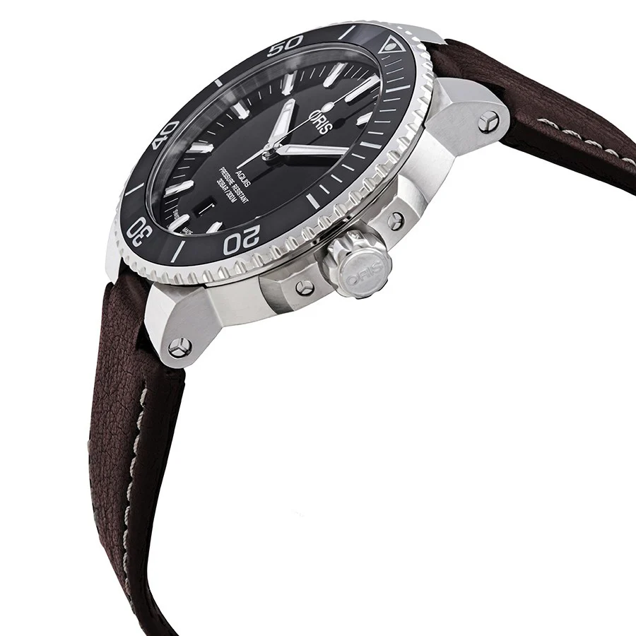 Oris 01 733 7730 4134-07 5 24 10EB Aquis Black Dial Watch - Image 2
