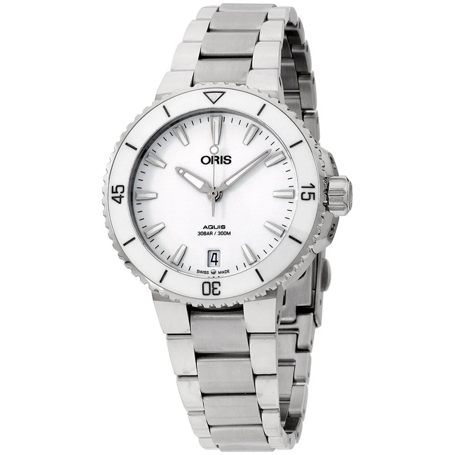 Oris 01 733 7731 4151-07 8 18 05P Aquis White Watch