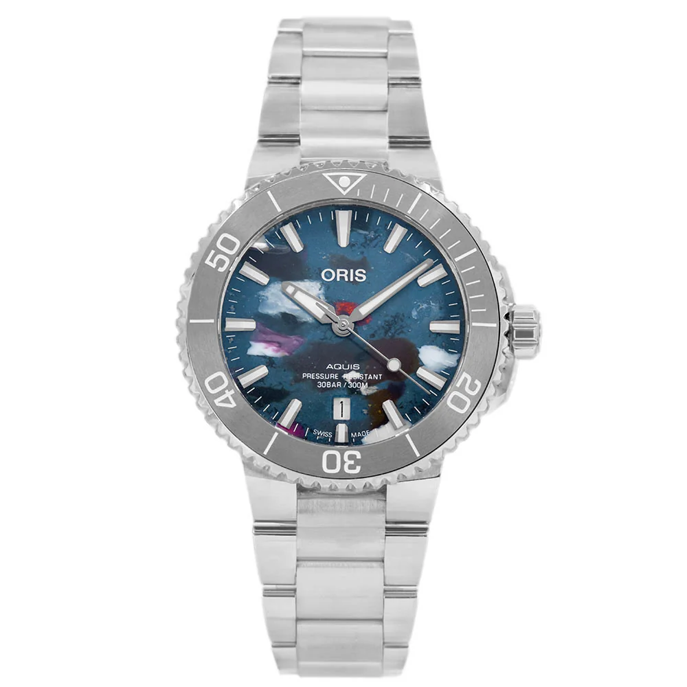 Oris Men's 01 733 7766 4150-Set Aquis Date Upcycle Automatic - Image 3