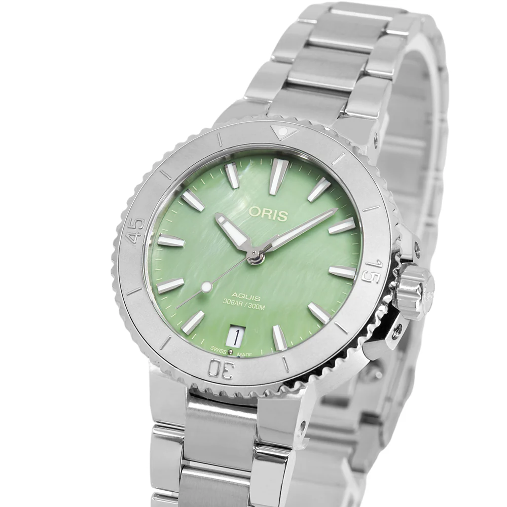 Oris 01 733 7770 4157-07 8 18 05P Aquis Green Dial Auto - Image 10