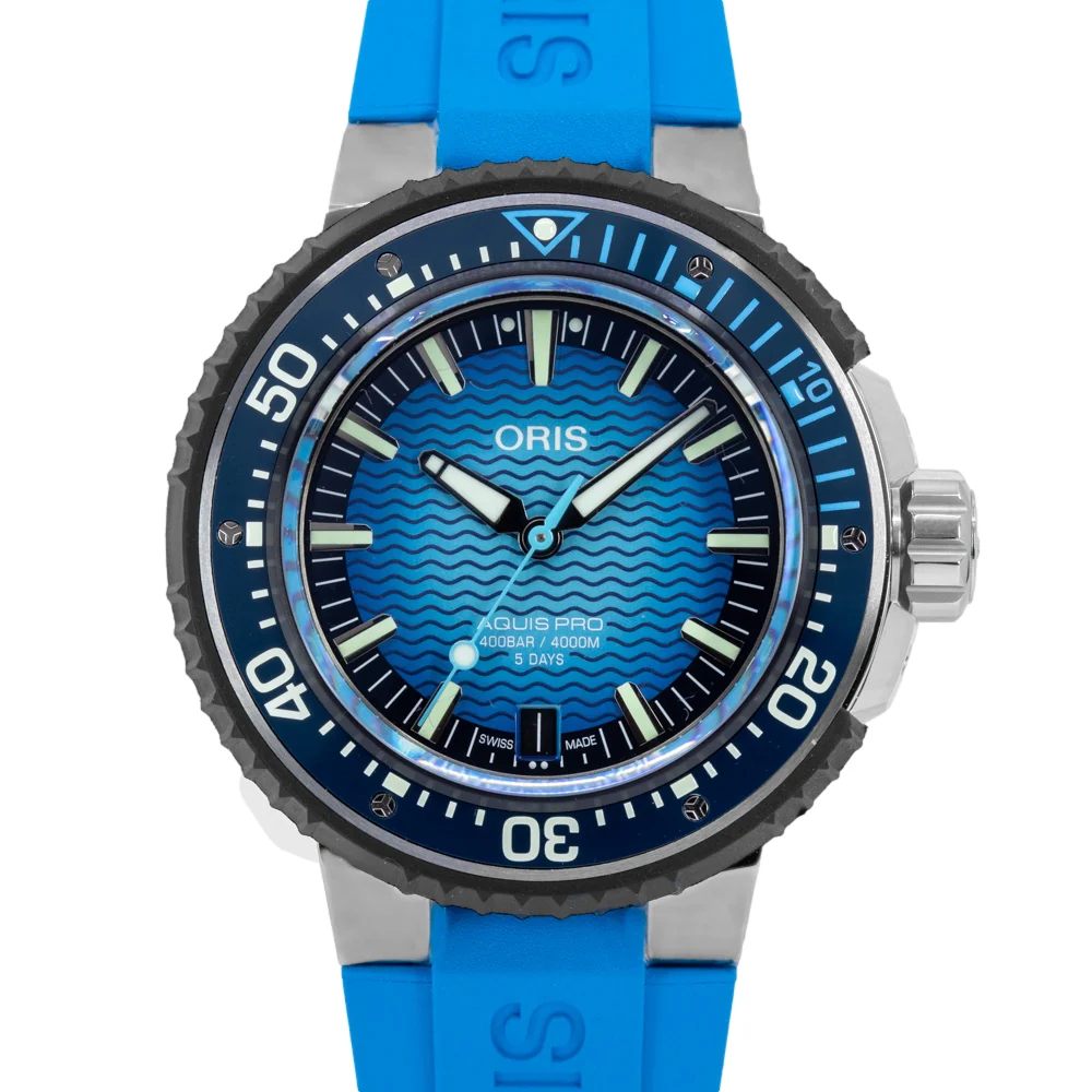 Oris Men's 01 400 7777 7155-Set Aquis Pro 4000m 49.5mm Auto - Image 2