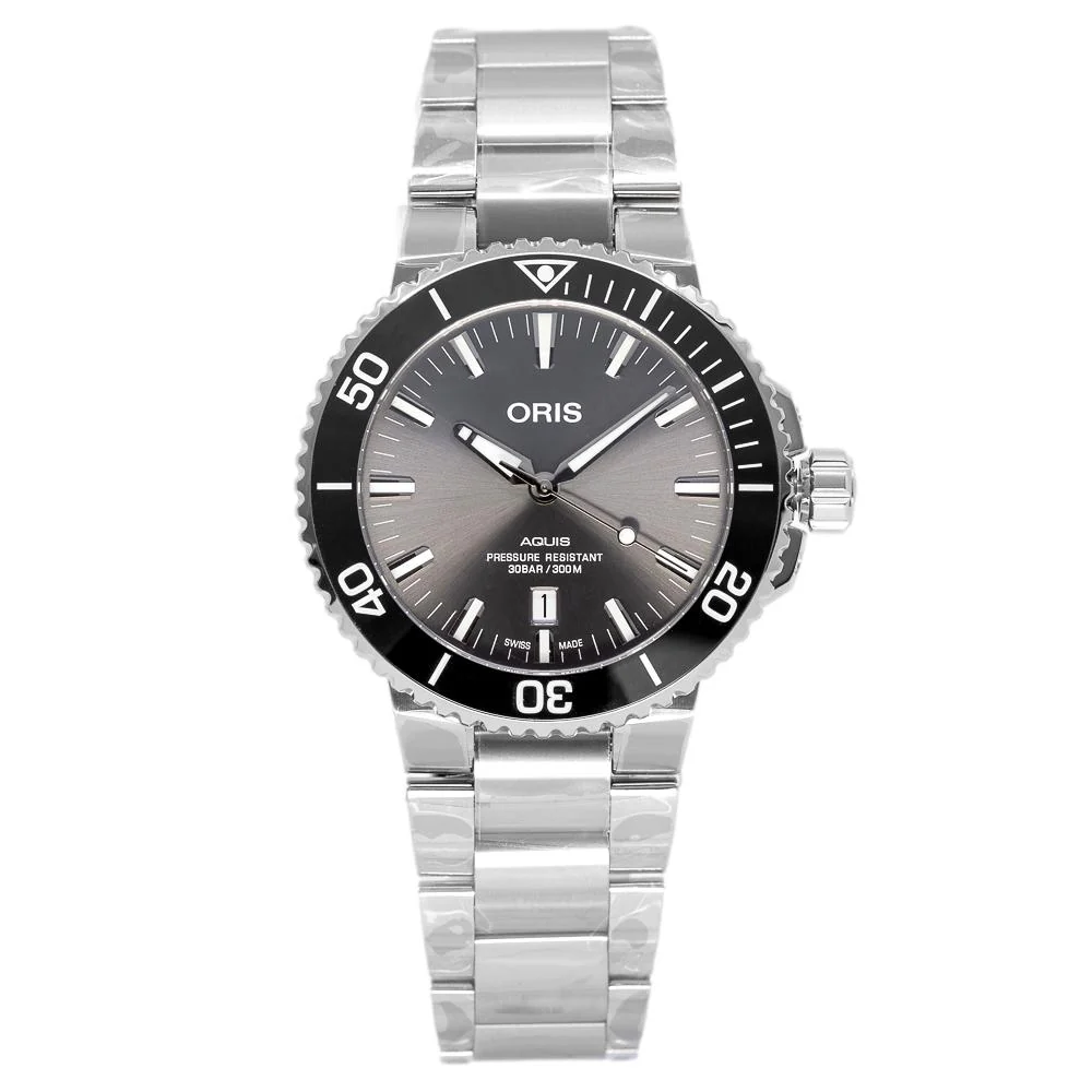 Oris Men's 01 733 7730 7153-07 8 24 15PEB Aquis Date Watch - Image 2