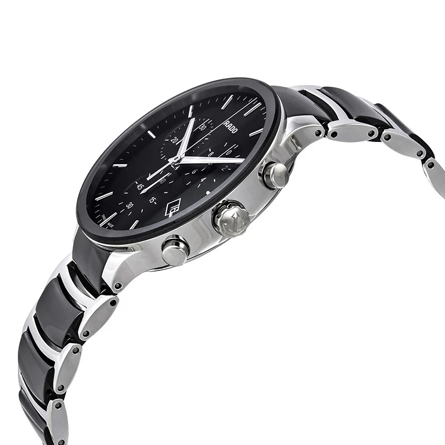 Rado Men's R30130152 Centrix Chronograph Black Dial Watch - Image 2