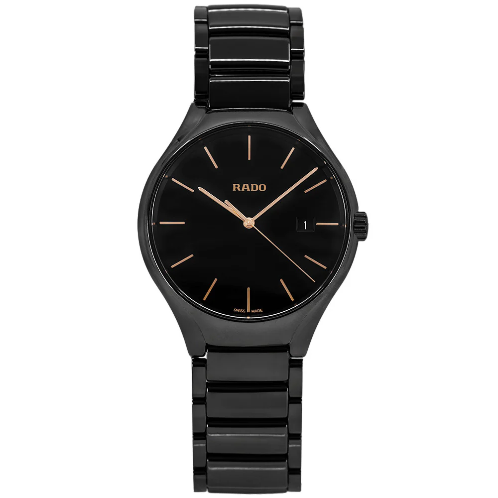 Rado Unisex R27238162 True Round Black Ceramic Quartz - Image 2
