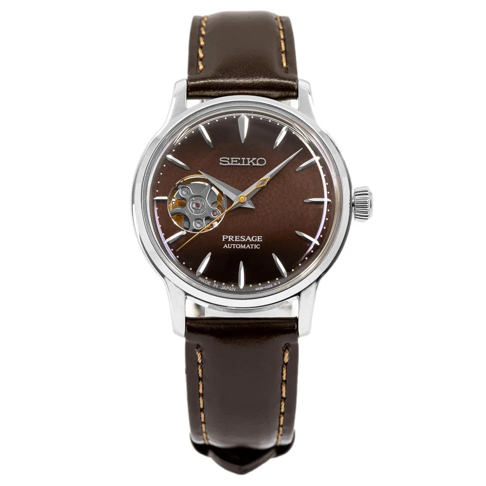 Seiko Ladies SSA783J1 Presage Brown Dial Watch - Image 2