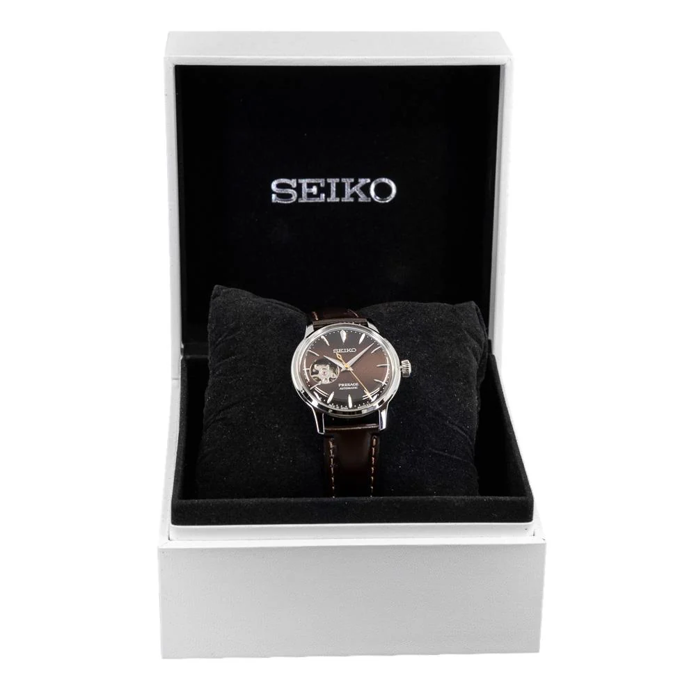Seiko Ladies SSA783J1 Presage Brown Dial Watch - Image 7