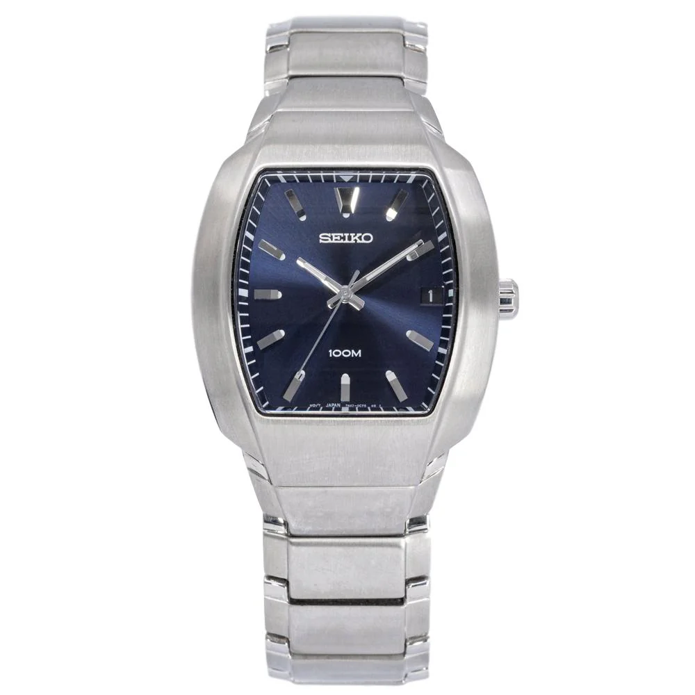 Seiko Men's SGEA37P1 Quartz Blue Dial 10ATM Watch - Image 2