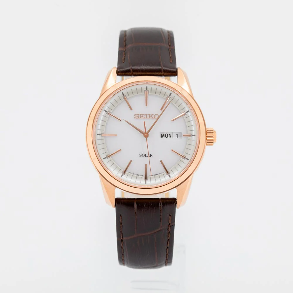 Seiko Men's SNE530P1 Conceptual White Dial Watch - Image 10