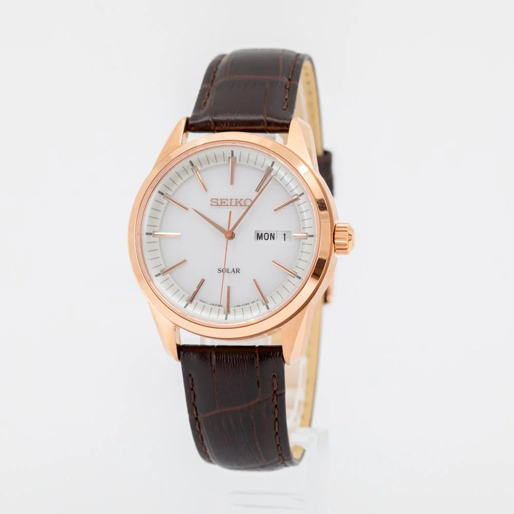 Seiko Men's SNE530P1 Conceptual White Dial Watch - Image 11