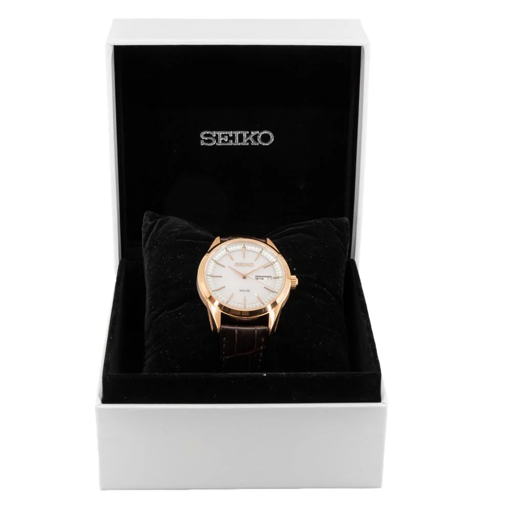 Seiko Men's SNE530P1 Conceptual White Dial Watch - Image 8