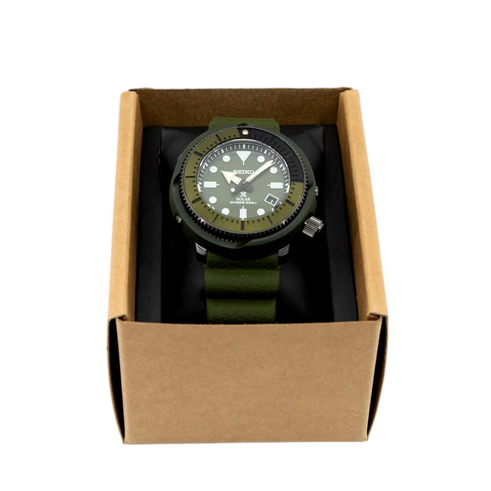 Seiko Men's SNE535P1 Prospex Solar Green Dial Watch - Image 7