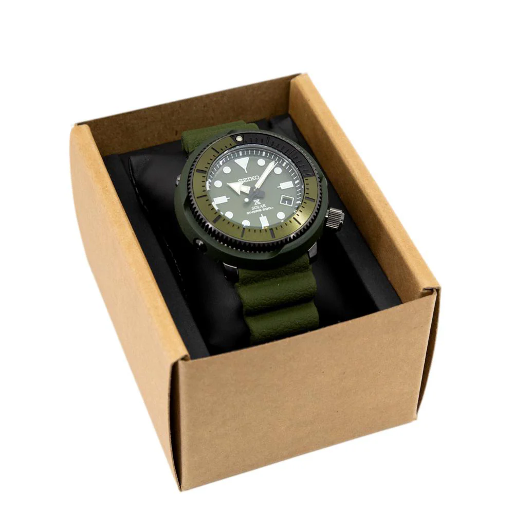 Seiko Men's SNE535P1 Prospex Solar Green Dial Watch - Image 8