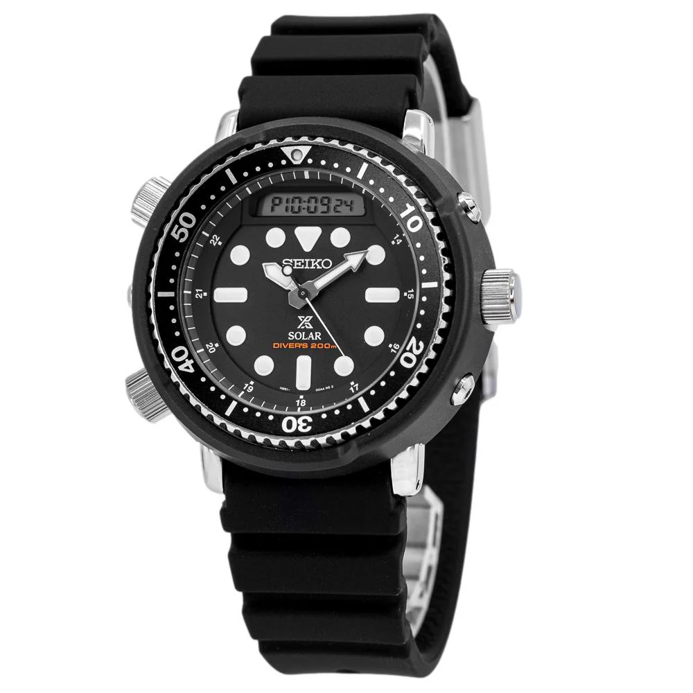 Seiko Men's SNJ025P1 Prospex Solar Arnie Black Dial Watch