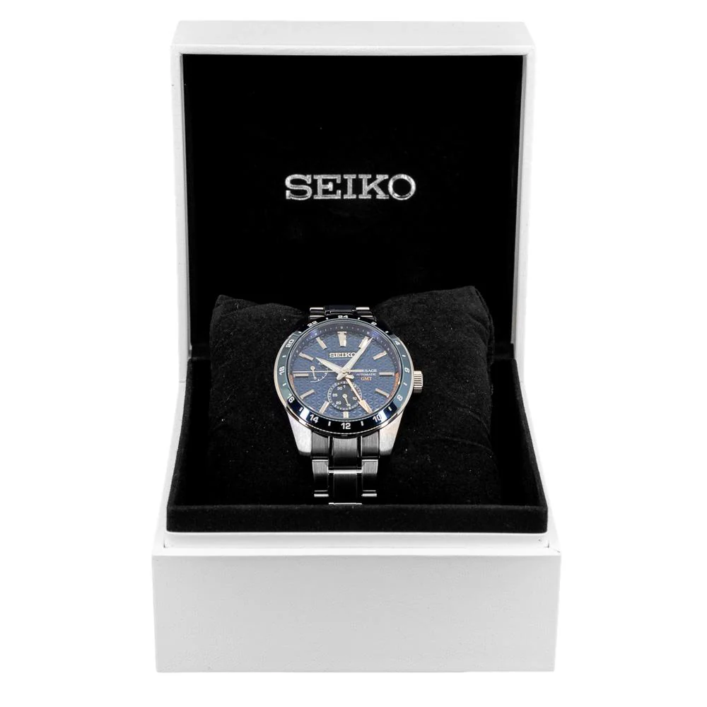Seiko Men's SPB217J1 Presage GMT Blue Dial Automatic - Image 6