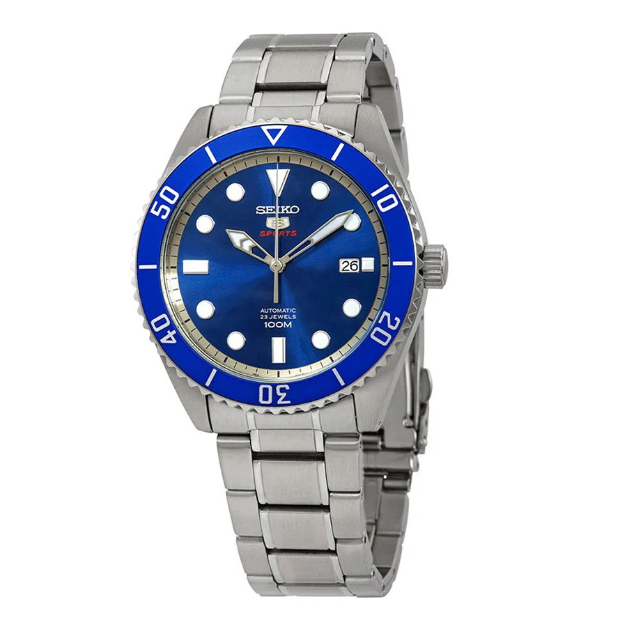 Seiko Men's SRPB89J1 5 Sports Blue Dial Watch