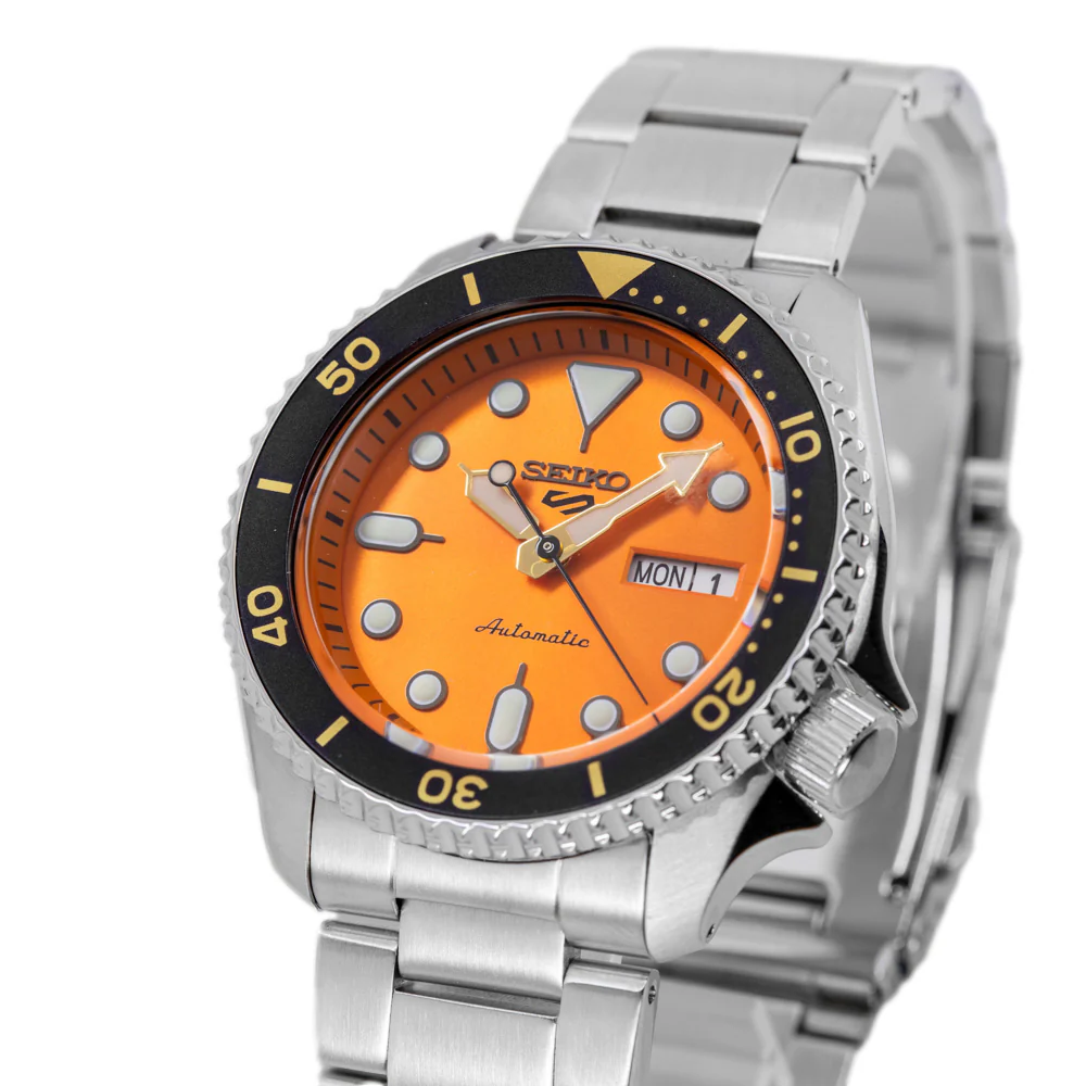 Seiko Men's SRPD59K1 5 Sports Orange Dial Watch - Image 9