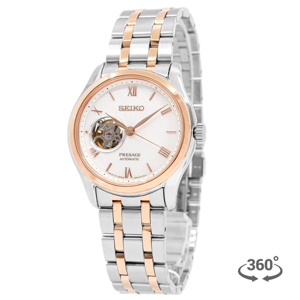 Seiko Men's SSA412J1 Presage Open Hearth Rose Watch
